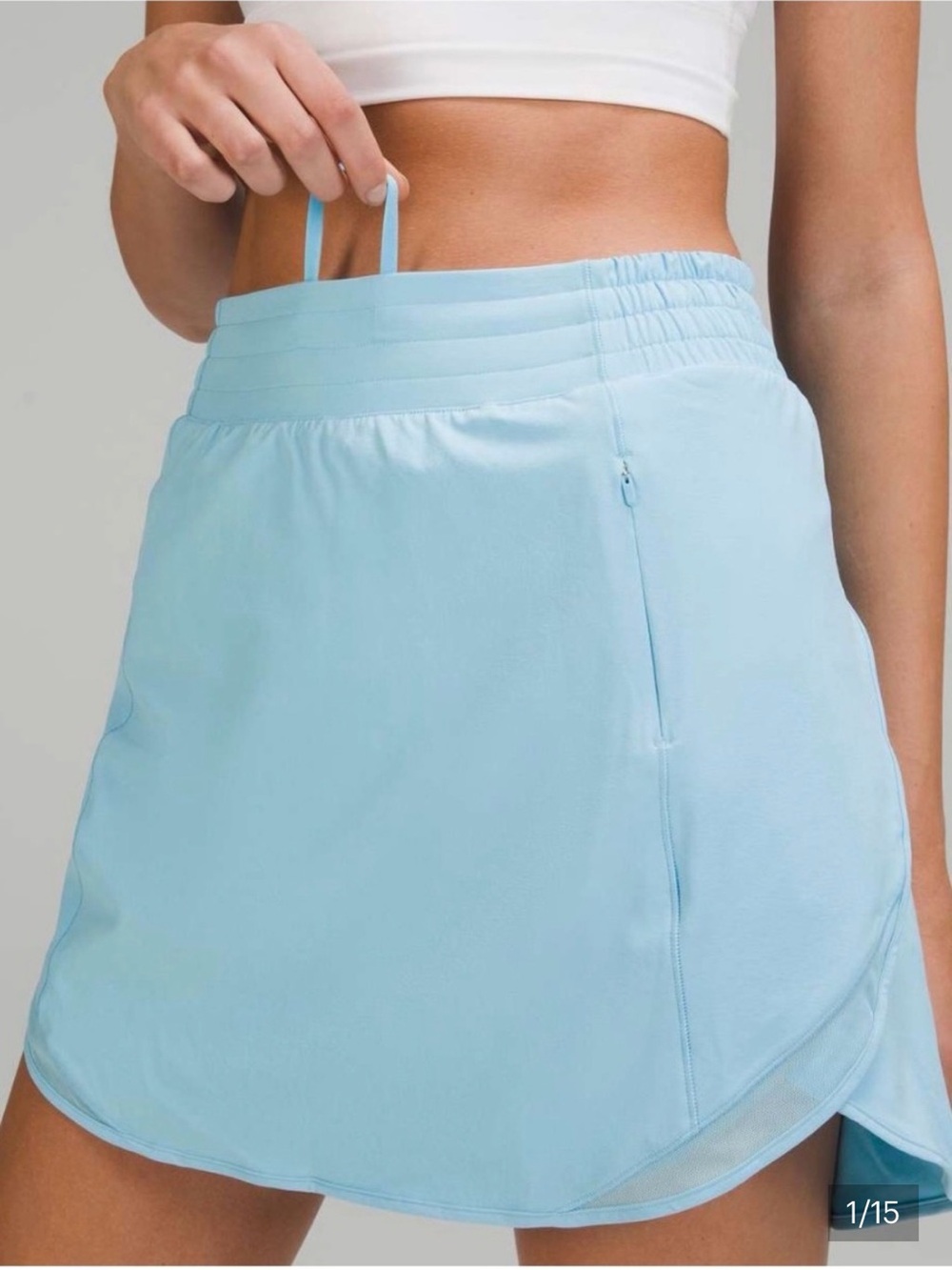 lululemon athletica Light Blue Hotty Athletic Skort
